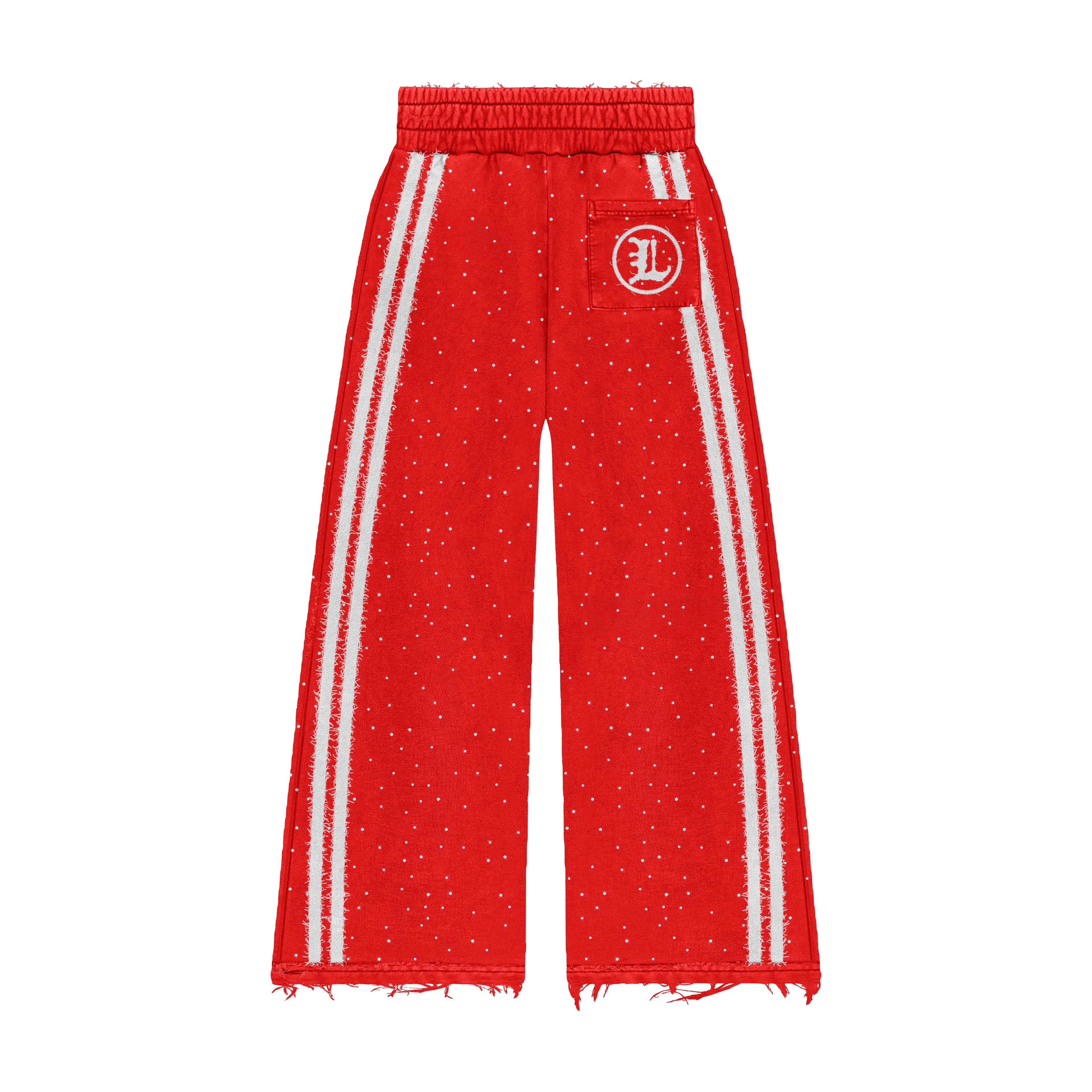 Red LIMITLESS Studded Wide-Leg Track Pants